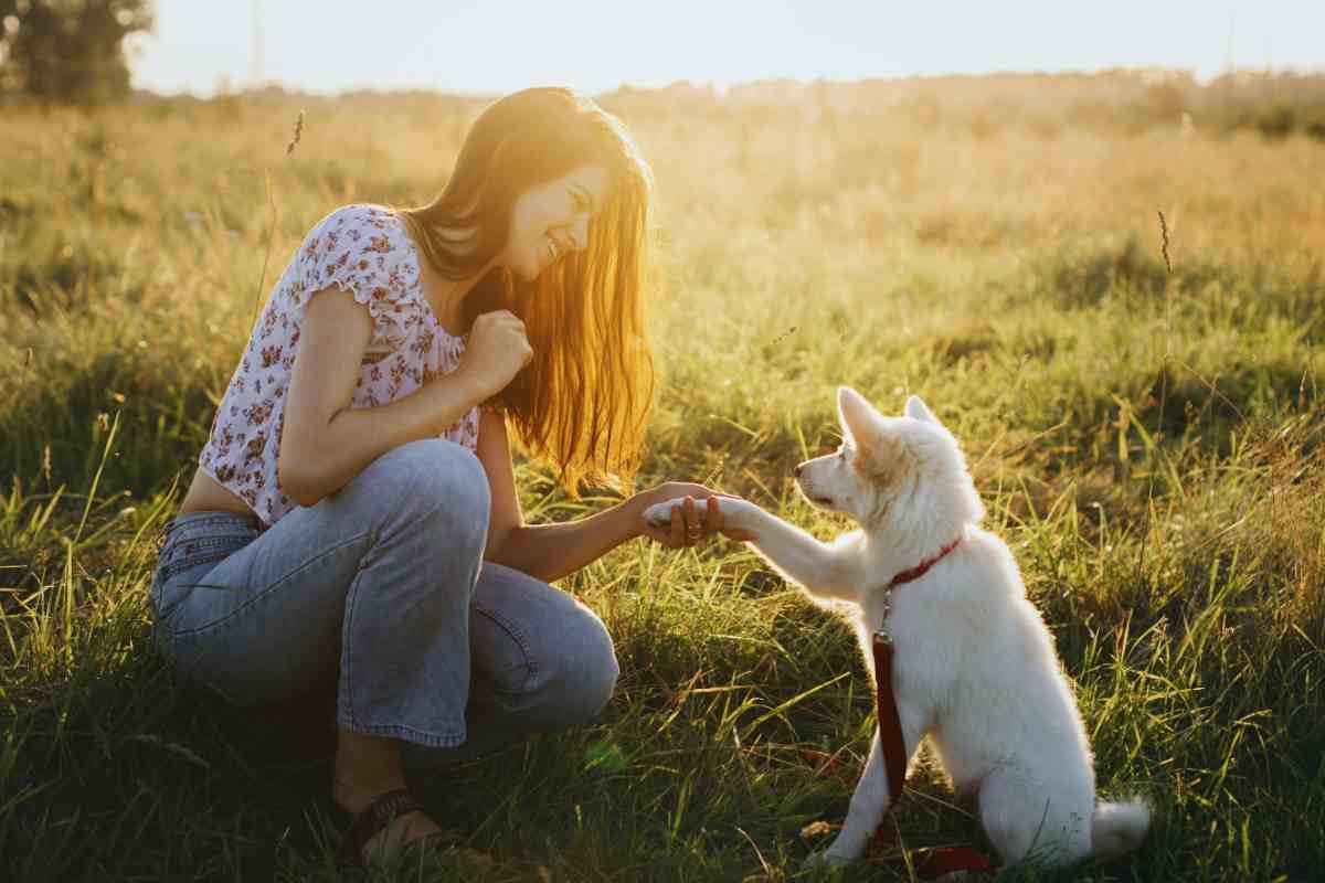 padrona con il suo cane