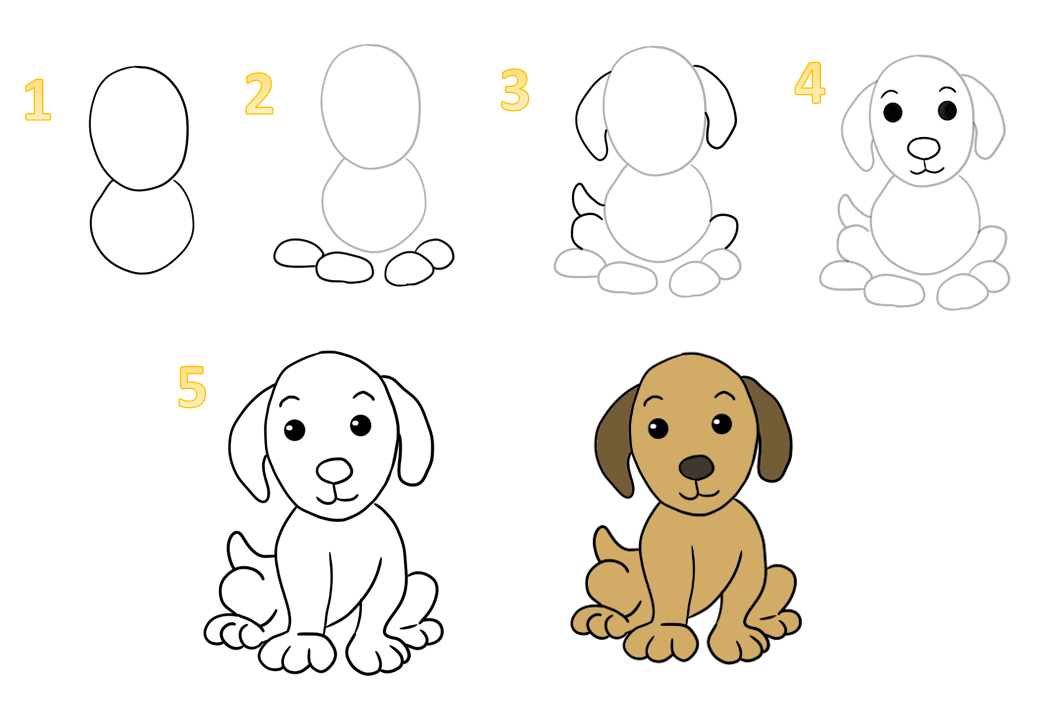 Рисуем собаку с детьми. Этапы рисования собаки. Последовательное рисование собаки. Схематичное рисование собаки для детей. Рисунок собаки 1 класс.