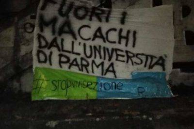 striscione università parma