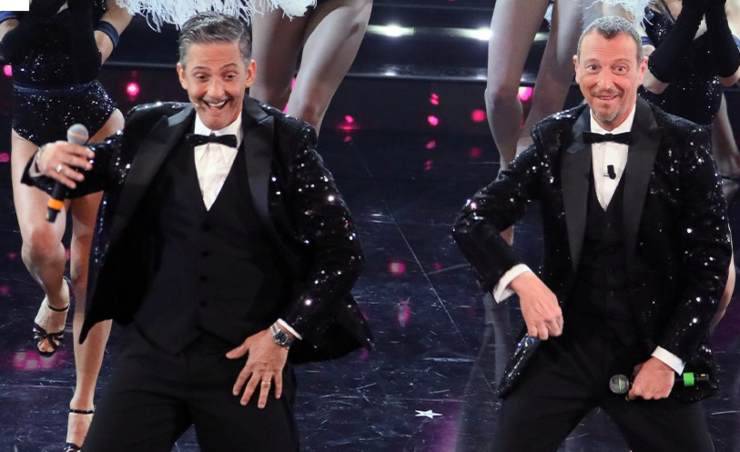 Fiorello e Amadeus (Foto Facebook Sanremo 2021)