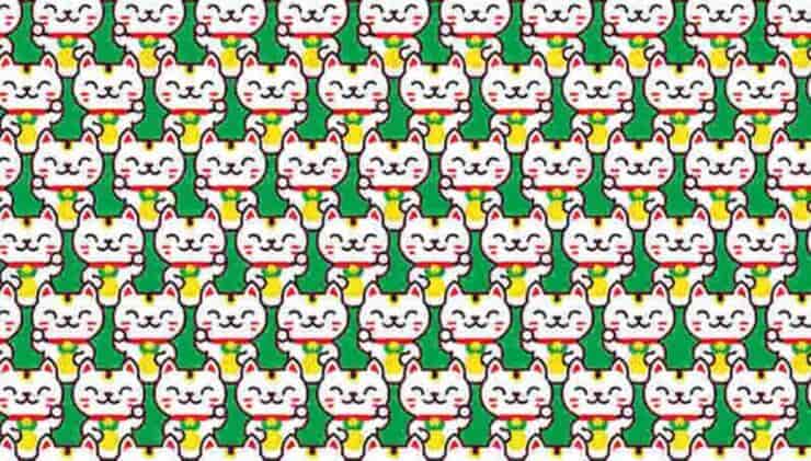 Il test visivo dei Maneki neko: Trova tutti i gatti cinesi diversi dagli altri