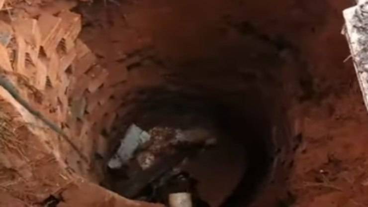 Cucciolo caduto nel pozzo (Foto video)