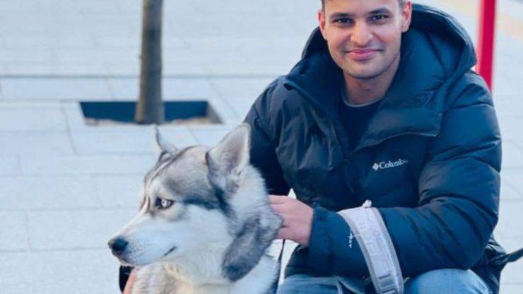 studente scappa da ucraina con il suo cane