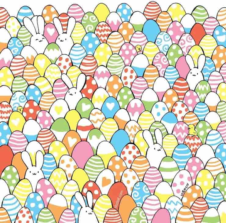 Test visivo di Pasqua: solo i più brillanti sapranno risolvere la caccia alle uova
