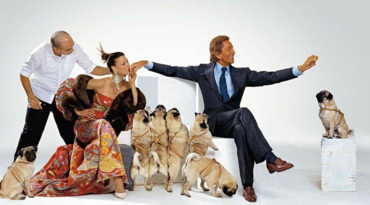 Valentino Garavani e i suoi cani