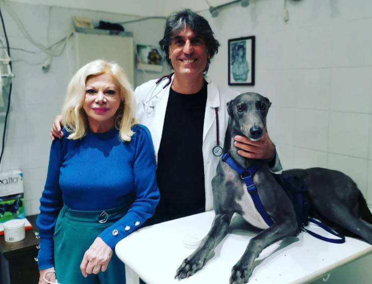 Sandra Milo e il suo cane Jim