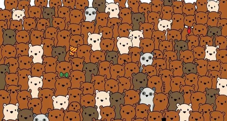 Riesci a trovare gli intrusi nascosti nel test visivo degli orsetti?