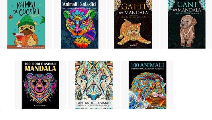 libri da colorare animali