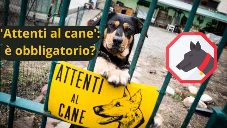 Cartello 'Attenti al cane'