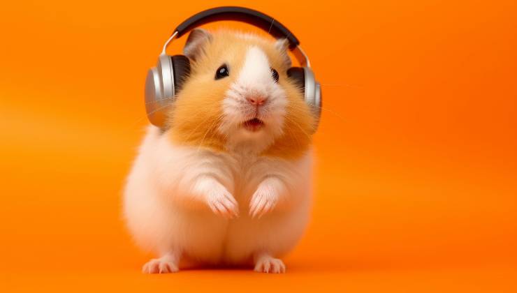 Criceto con le cuffie