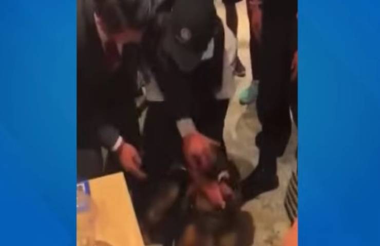 cane maltrattato dalla sicurezza del centro commerciale