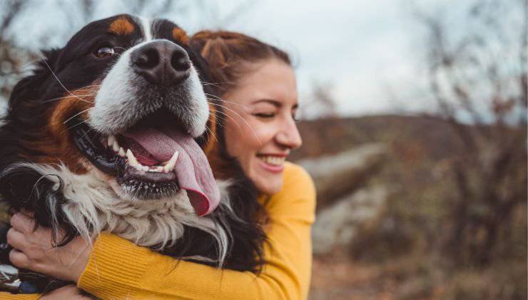 Cane e padrona falici