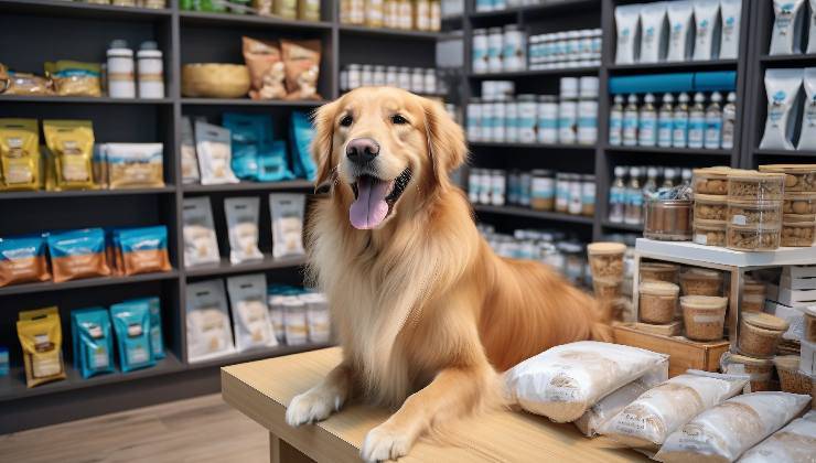 cane nel negozio per animali