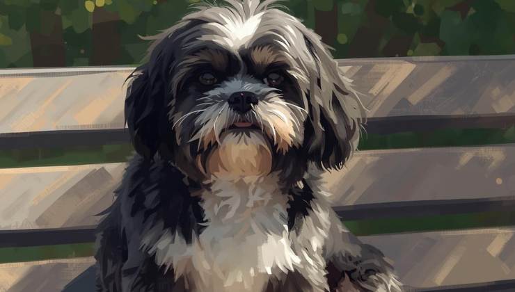 disegno di un cane Shih Tzu