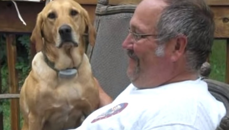 il cane Gunner insieme a Daniel