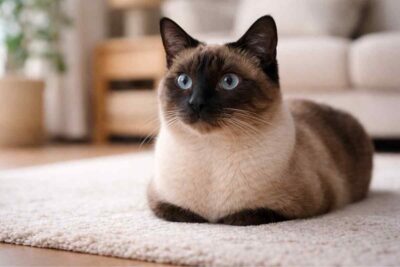 Gatto siamese seduto