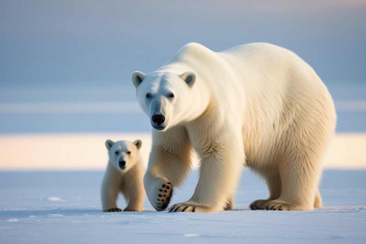 Orso polare con cucciolo