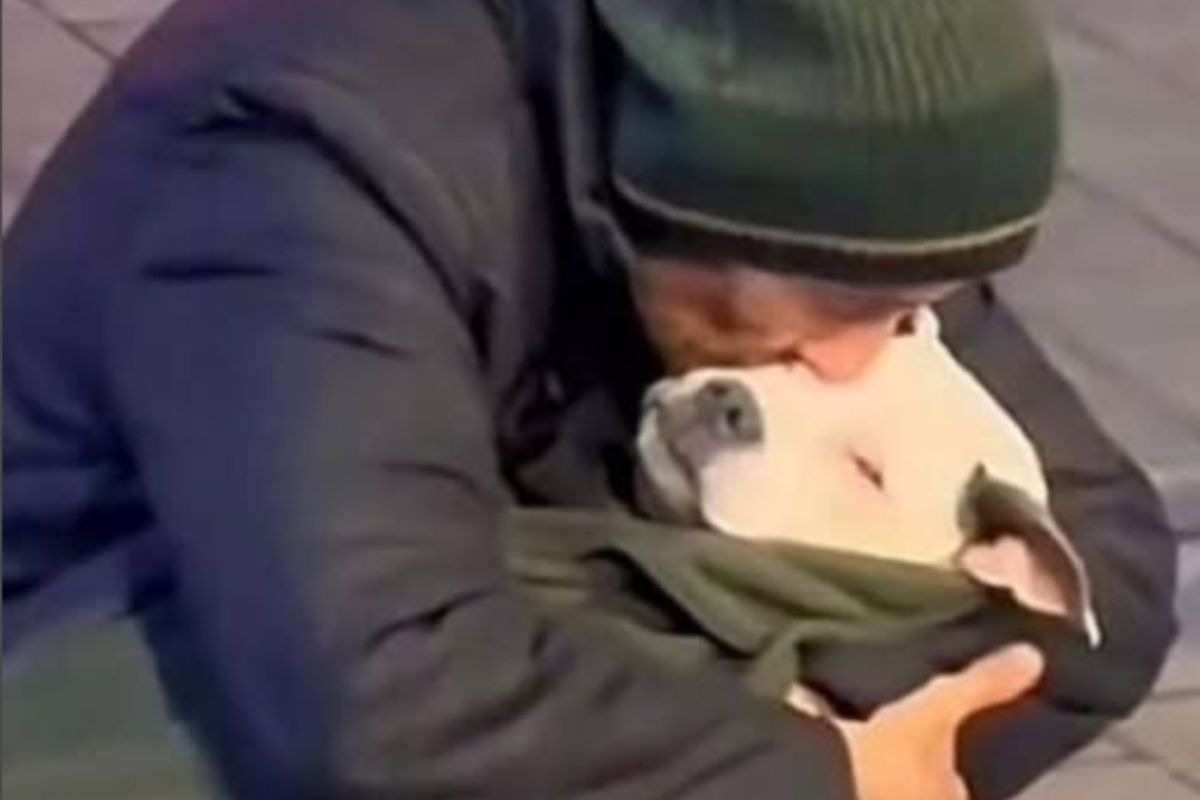 Non ha un tetto, ma ha una promessa: proteggere il suo cane ogni notte