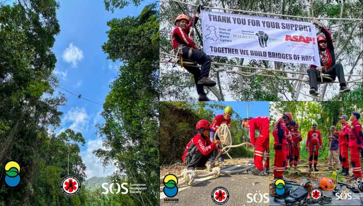 costruzione del ponte di corda