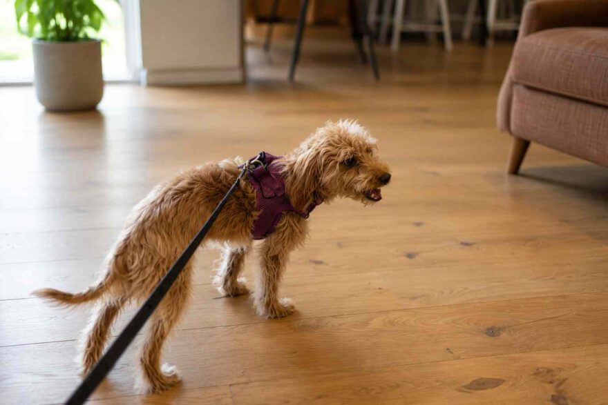 cagnolina al guinzaglio