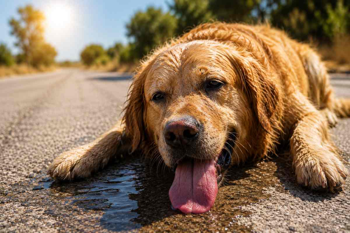 cane con colpo di calore 
