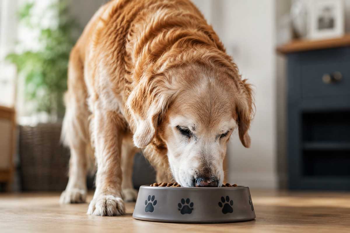 cane che mangia