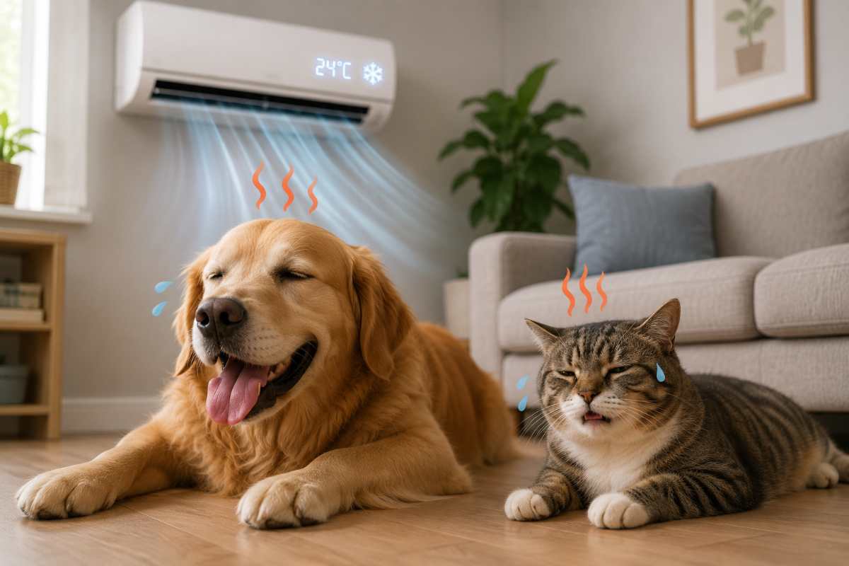 Aria condizionata e animali in casa: gli accorgimenti per aiutarli con il caldo senza fare danni
