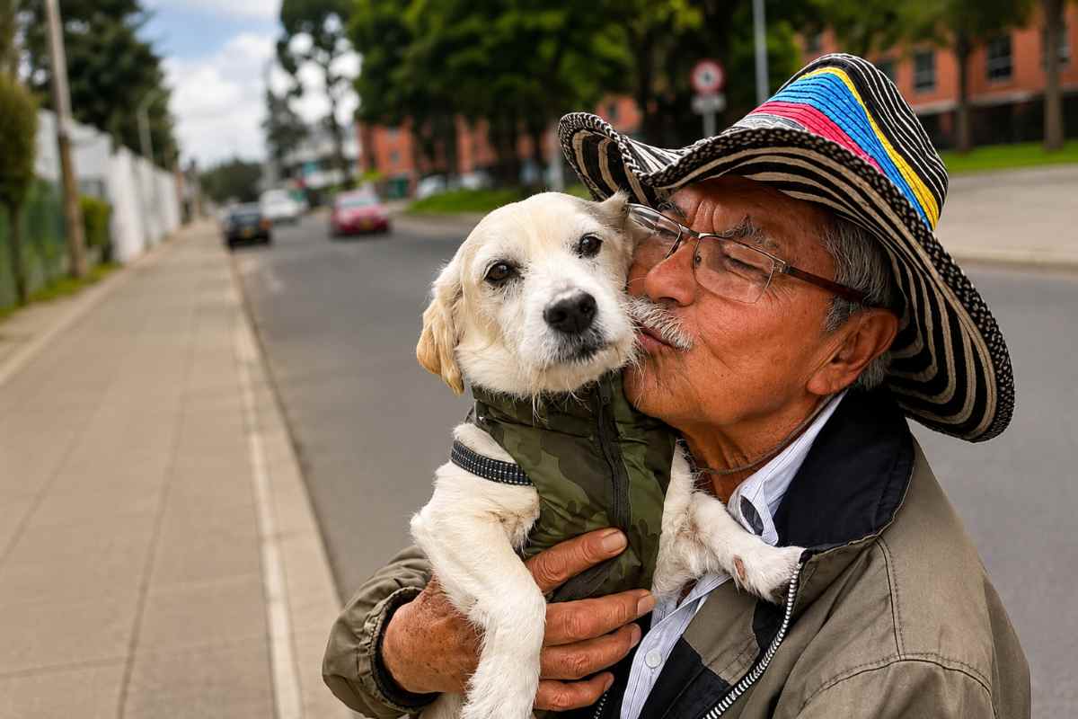 cane che bacia padrone 