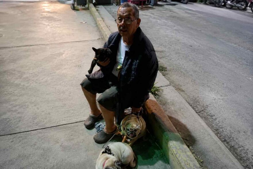 anziano con animali
