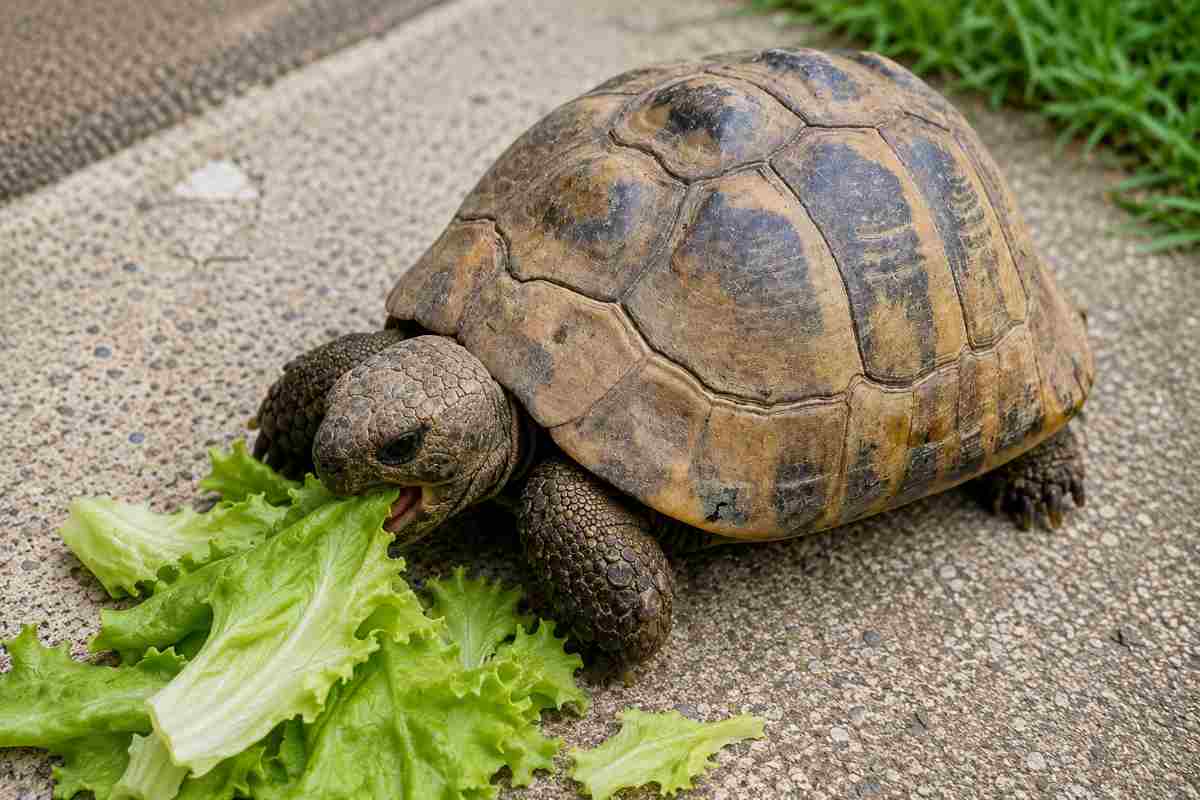 tartaruga che mangia