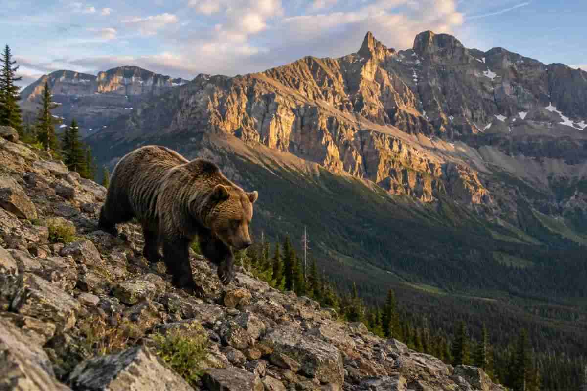Orso in montagna