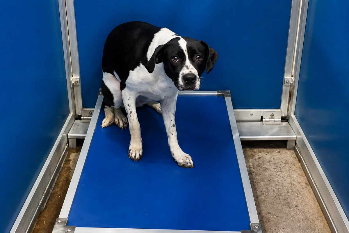 cane su lettino 