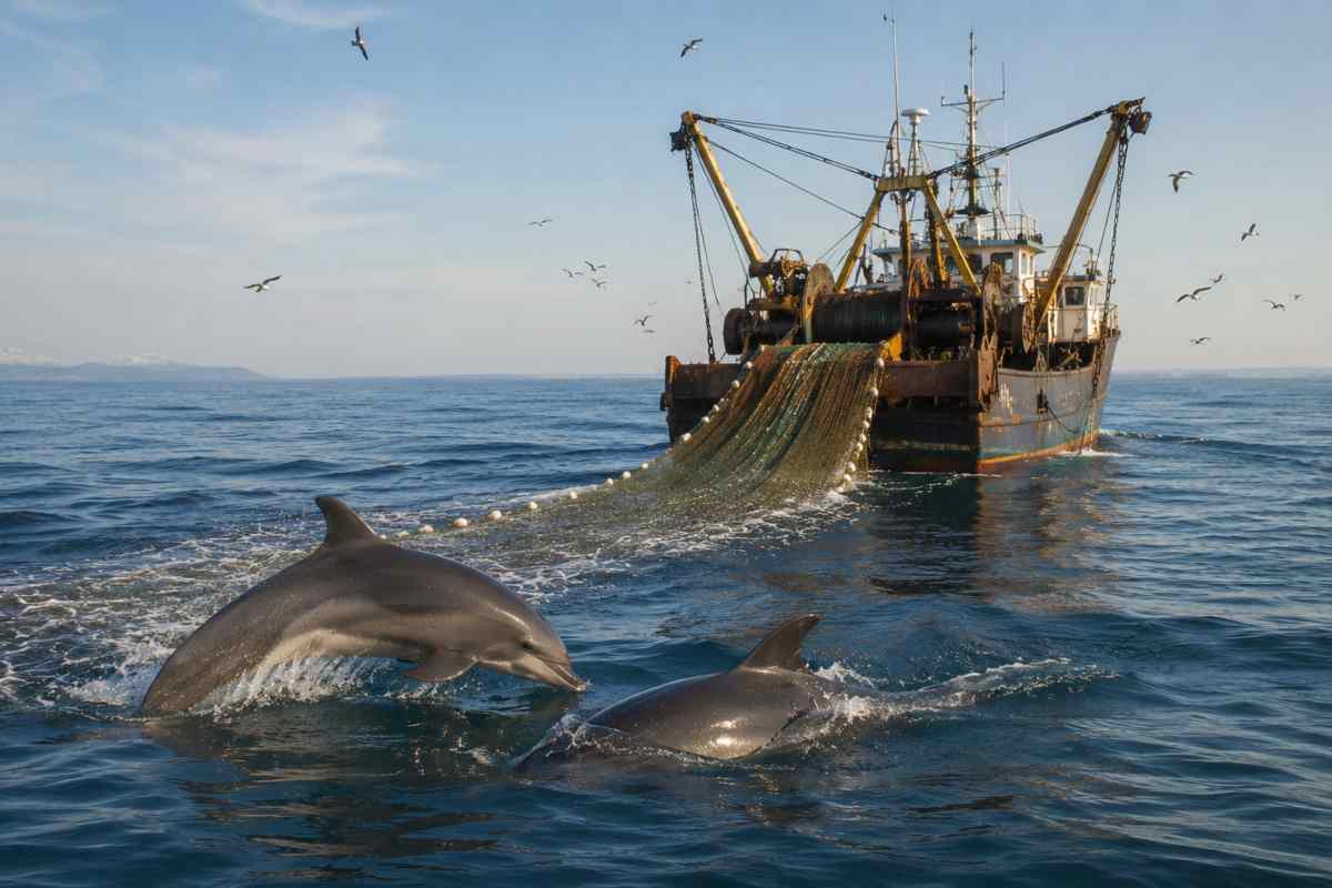 Delfini “a caccia” dei pescherecci: nell’Alto Adriatico dipendono sempre di più dalla pesca a strascico per nutrirsi
