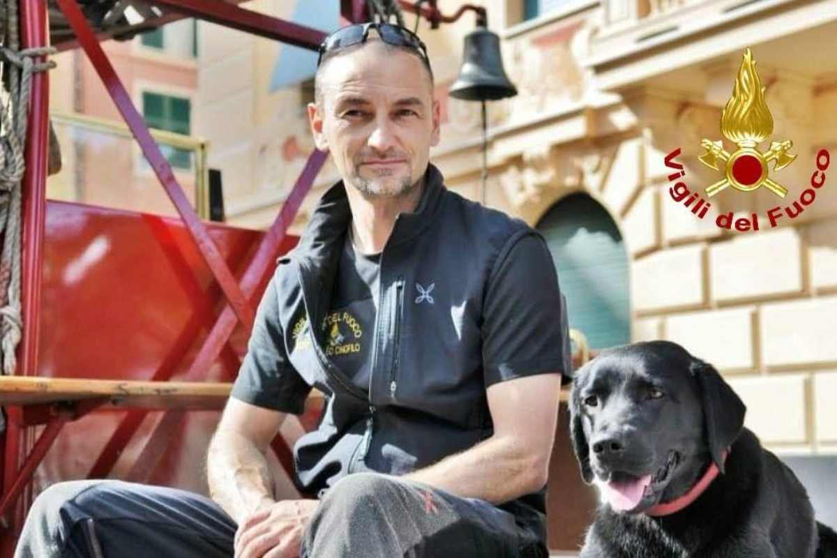 la Labrador Maya e il suo conduttore